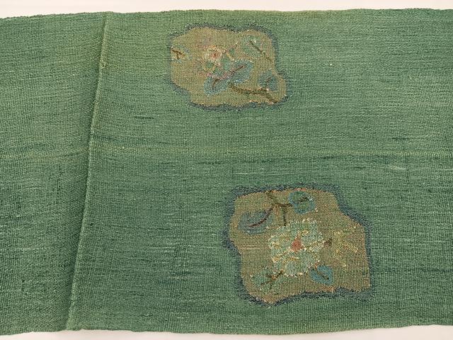 平和屋着物＊夏物　八寸名古屋帯　草花文　正絹　逸品　BAAX7846hv