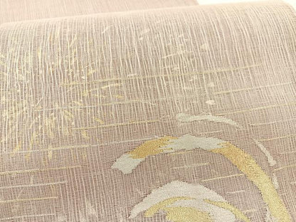 平和屋着物＊夏物　太鼓柄袋帯　櫛織　花火　金銀糸　正絹　逸品　BAAX7853hv