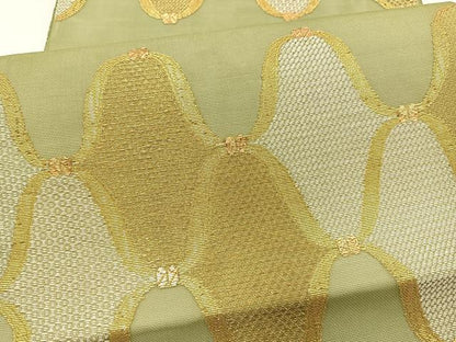 平和屋着物＊夏物　六通柄　本袋帯　有職文様　金糸　正絹　逸品　BAAX7854hv