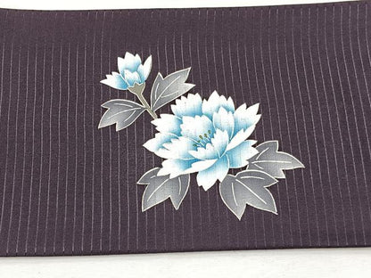 平和屋着物＊夏物　絽塩瀬　九寸名古屋帯　草花文　金銀彩　正絹　逸品　BAAX7866hv