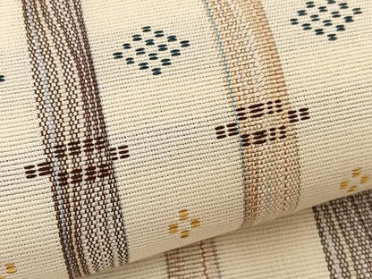 平和屋着物＊夏物　八寸名古屋帯　花織　間道　正絹　逸品　BAAX7872hv