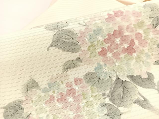 平和屋着物＊夏物　絽塩瀬　九寸名古屋帯　作家物　手描き　朝顔　正絹　逸品　BAAX7880hv