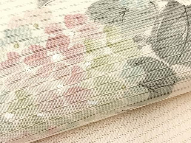 平和屋着物＊夏物　絽塩瀬　九寸名古屋帯　作家物　手描き　朝顔　正絹　逸品　BAAX7880hv