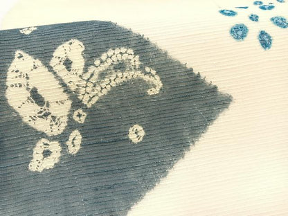 平和屋着物＊夏物　九寸名古屋帯　絞り　花蝶文　正絹　逸品　BAAX7882hv