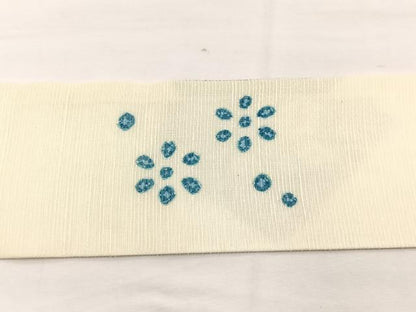 平和屋着物＊夏物　九寸名古屋帯　絞り　花蝶文　正絹　逸品　BAAX7882hv