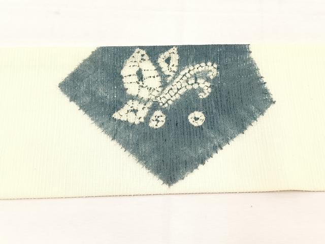 平和屋着物＊夏物　九寸名古屋帯　絞り　花蝶文　正絹　逸品　BAAX7882hv