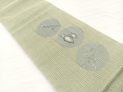 平和屋着物＊夏物　太鼓柄袋帯　すくい織　ふくろう　やまと誂製　正絹　逸品　未使用　BAAX7901hv