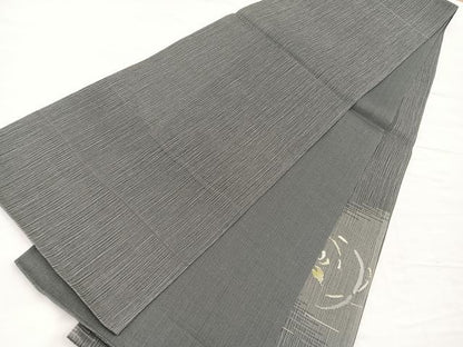 平和屋着物＊夏物　太鼓柄袋帯　すくい織　舞葉丸文　金銀糸　正絹　逸品　BAAX7903hv
