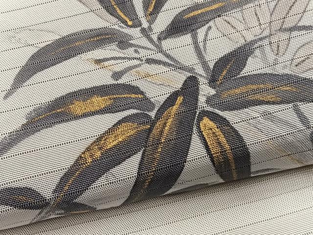 平和屋着物＊夏物　絽塩瀬　太鼓柄袋帯　手描き　笹竹文　金彩　正絹　逸品　BAAX7905hv