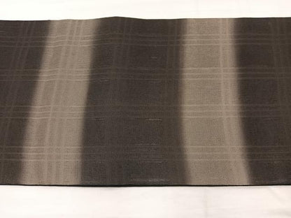 平和屋着物＊夏物　太鼓柄袋帯　格子幾何学文様　正絹　逸品　BAAX7906hv