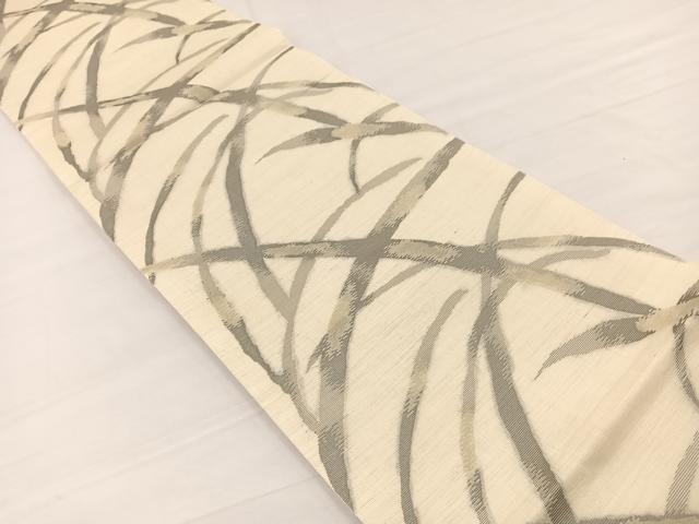 平和屋着物＊夏物　六通柄　本袋帯　七野上布　草葉文　金糸　逸品　BAAX7913hv