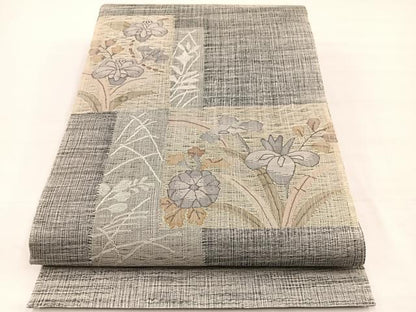 平和屋着物＊夏物　太鼓柄袋帯　辻が花　すくい織　銀糸　正絹　逸品　未使用　BAAX7914hv