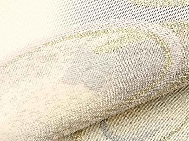 平和屋着物＊夏物　西陣　六通柄袋帯　流水花文　金銀糸　証紙付き　正絹　逸品　BAAX7920hv