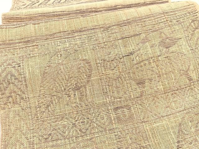 平和屋着物＊夏物　八寸名古屋帯　格子鳥獣文　BAAX7930hv