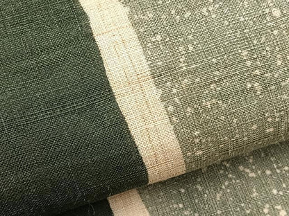平和屋着物＊夏物　全通柄　九寸名古屋帯　間道　麻　逸品　BAAX7936hv