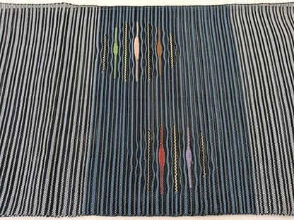 平和屋着物＊夏物　八寸名古屋帯　絽綴れ　横段文　金糸　正絹　逸品　BAAX7937hv