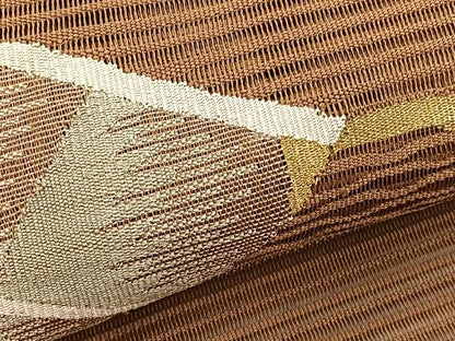 平和屋着物＊夏物　八寸名古屋帯　絽綴れ　幾何学文様　金銀糸　正絹　逸品　BAAX7943hv