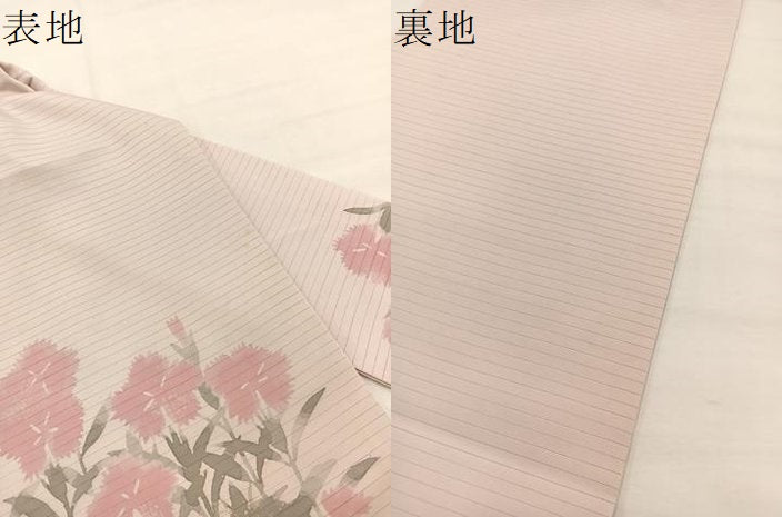 平和屋着物＊夏物　絽塩瀬　九寸名古屋帯　草花文　ろうけつ染め　正絹　逸品　BAAX7944hv