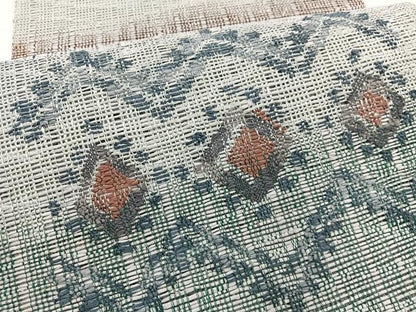 平和屋着物＊夏物　八寸名古屋帯　羅　幾何学文様　正絹　逸品　未使用　BAAX7945hv