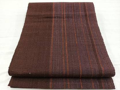 平和屋着物＊夏物　八寸名古屋帯　間道　正絹　逸品　BAAX7946hv