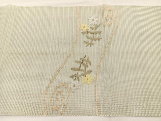 平和屋着物＊夏物　八寸名古屋帯　絽綴れ　流水花文　金銀糸　正絹　逸品　BAAX7951hv