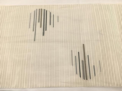 平和屋着物＊夏物　八寸名古屋帯　絽綴れ　流線文様　金銀糸　正絹　逸品　BAAX7952hv