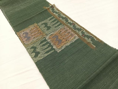 平和屋着物＊夏物　1854年創業　帯屋捨松　八寸名古屋帯　抽象文様　正絹　逸品　BAAX7953hv
