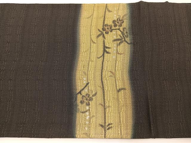 平和屋着物＊夏物　太鼓柄袋帯　短冊花文　正絹　逸品　BAAX7962hv