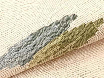 平和屋着物＊夏物　太鼓柄袋帯　すくい織　抽象文様　正絹　逸品　BAAX7963hv