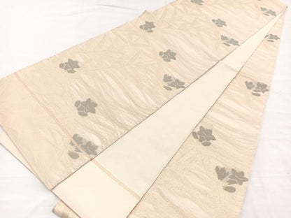 平和屋着物＊夏物　織物一筋名門　織悦　全通柄　本袋帯　桔梗　金糸　正絹　逸品　BAAX7969hv