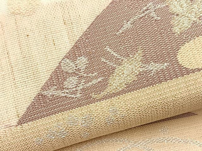 平和屋着物＊夏物　六通柄袋帯　遠山葡萄花文　金銀糸　正絹　逸品　BAAX7970hv