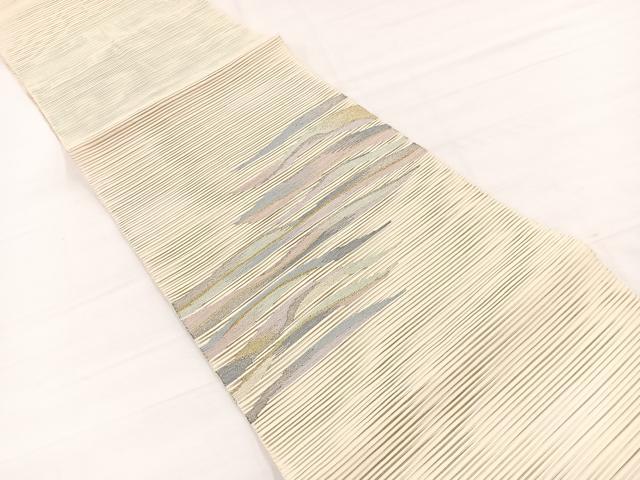 平和屋着物＊夏物　八寸名古屋帯　絽綴れ　重山文　金銀糸　正絹　逸品　BAAX7986hv