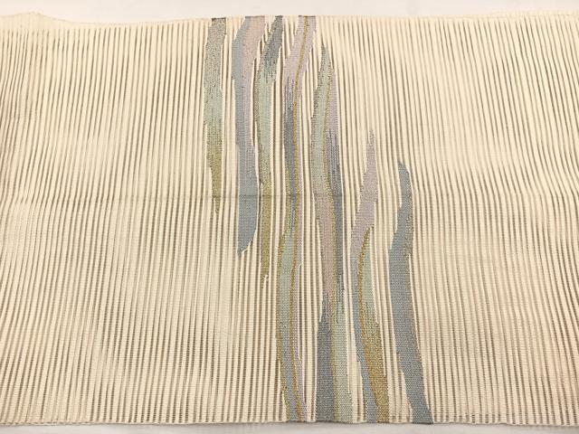 平和屋着物＊夏物　八寸名古屋帯　絽綴れ　重山文　金銀糸　正絹　逸品　BAAX7986hv