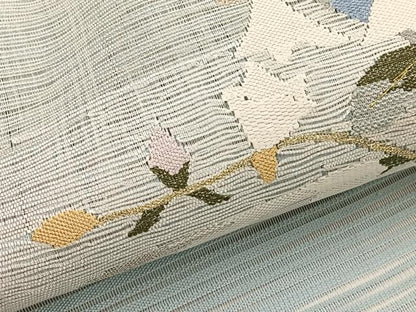 平和屋着物＊夏物　八寸名古屋帯　絽綴れ　流水花文　金銀糸　正絹　逸品　BAAX7995hv
