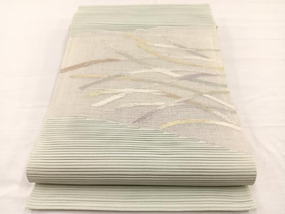 平和屋着物＊夏物　八寸名古屋帯　絽綴れ　芝草文　金銀糸　正絹　逸品　BAAX8000hv