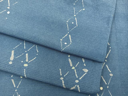 平和屋着物＊夏物　小紋　幾何学文様　絽縮緬　洗える着物　BAAX8053mz