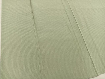 平和屋着物＊夏物　色無地　絽縮緬　油色　正絹　逸品　BAAX8091mz