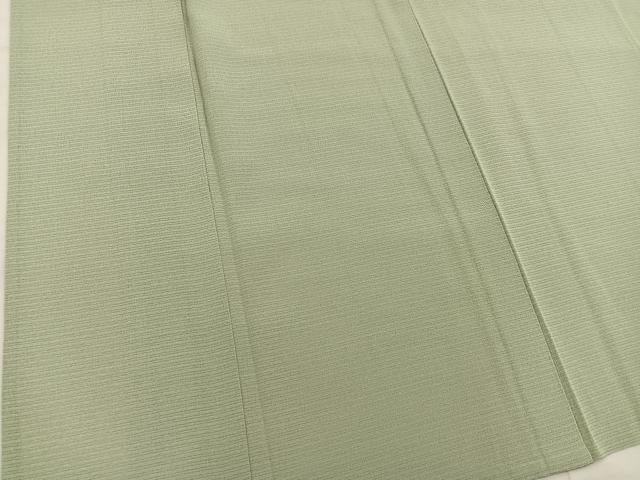 平和屋着物＊夏物　色無地　絽縮緬　油色　正絹　逸品　BAAX8091mz