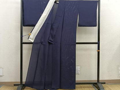平和屋着物＊夏物　色無地　絽　黒紅色　正絹　逸品　BAAX8093mz