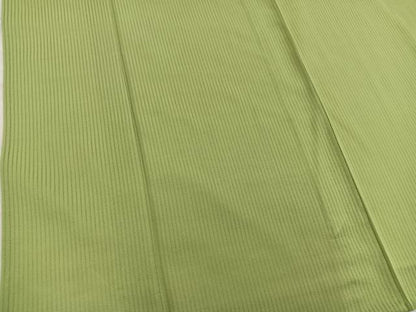平和屋着物＊夏物　色無地　縦絽　青朽葉色　正絹　逸品　BAAX8095mz