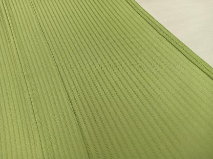 平和屋着物＊夏物　色無地　縦絽　青朽葉色　正絹　逸品　BAAX8095mz