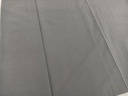平和屋着物＊夏物　色無地　絽　茶鼠色　正絹　逸品　BAAX8096mz