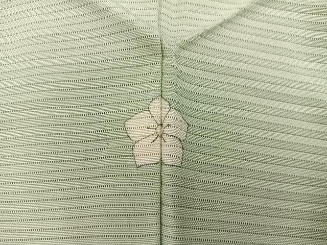 平和屋着物＊夏物　色無地　絽　油色　正絹　逸品　BAAX8102mz