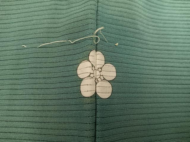 平和屋着物＊夏物　色無地　絽　麹塵色　正絹　逸品　BAAX8103mz