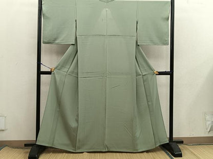 平和屋着物＊夏物　色無地　絽　黄海松茶色　正絹　逸品　未使用　BAAX8105mz