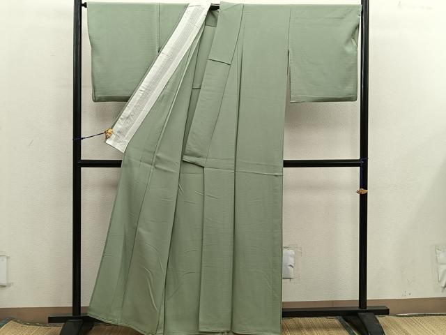 平和屋着物＊夏物　色無地　絽　黄海松茶色　正絹　逸品　未使用　BAAX8105mz