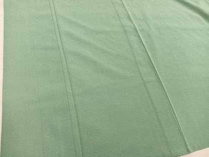 平和屋着物＊夏物　色無地　絽縮緬　柳茶色　正絹　逸品　BAAX8110mz