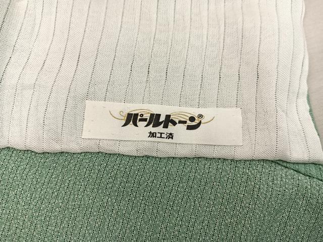 平和屋着物＊夏物　色無地　絽縮緬　柳茶色　正絹　逸品　BAAX8110mz