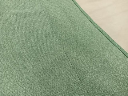 平和屋着物＊夏物　色無地　絽縮緬　柳茶色　正絹　逸品　BAAX8110mz