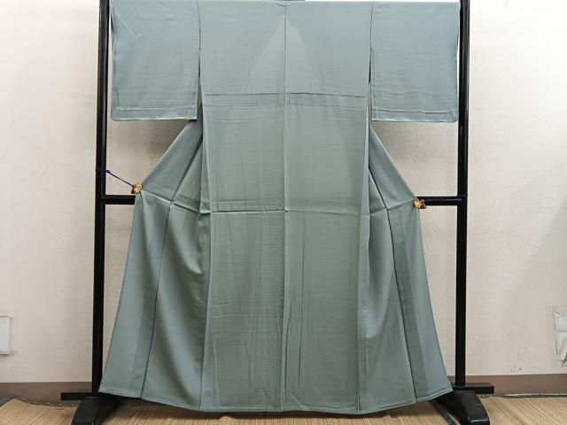 平和屋着物＊夏物　色無地　絽　鶸茶色　正絹　逸品　BAAX8113mz